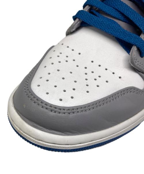 NIKE（ナイキ）NIKE (ナイキ) AIR JORDAN 1 MID/エアジョーダン１ミッド グレー×ブルー サイズ:cm26の古着・服飾アイテム