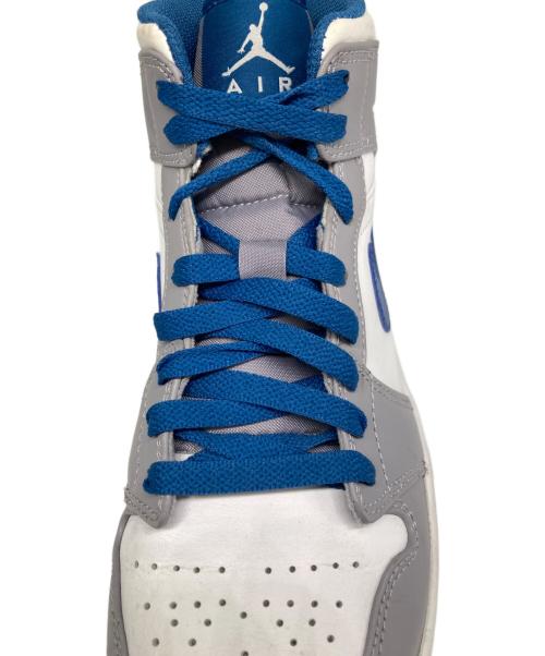 NIKE（ナイキ）NIKE (ナイキ) AIR JORDAN 1 MID/エアジョーダン１ミッド グレー×ブルー サイズ:cm26の古着・服飾アイテム