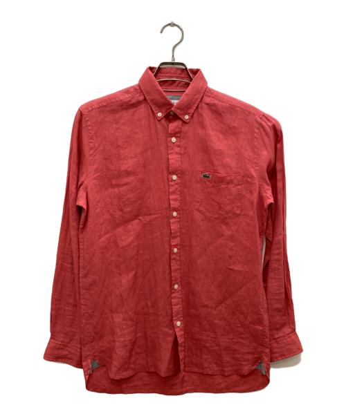 LACOSTE（ラコステ）LACOSTE (ラコステ) リネンシャツ ピンク サイズ:US S/Mの古着・服飾アイテム