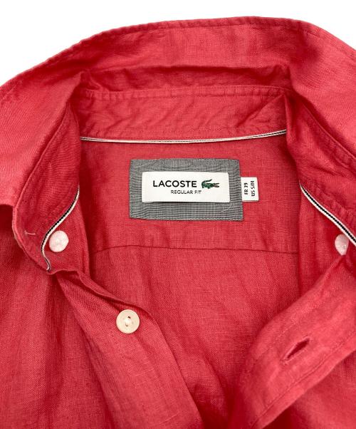 LACOSTE（ラコステ）LACOSTE (ラコステ) リネンシャツ ピンク サイズ:US S/Mの古着・服飾アイテム