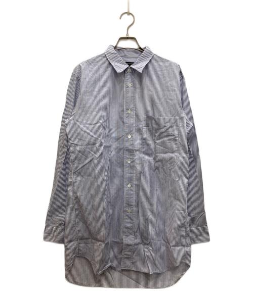 COMME des GARCONS HOMME PLUS（コムデギャルソンオムプリュス）COMME des GARCONS HOMME PLUS (コムデギャルソンオムプリュス) ストライプシャツ ネイビー×ホワイト サイズ:Sの古着・服飾アイテム