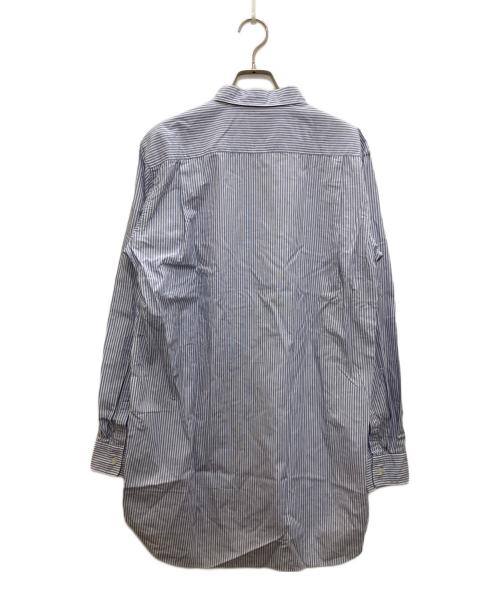 COMME des GARCONS HOMME PLUS（コムデギャルソンオムプリュス）COMME des GARCONS HOMME PLUS (コムデギャルソンオムプリュス) ストライプシャツ ネイビー×ホワイト サイズ:Sの古着・服飾アイテム
