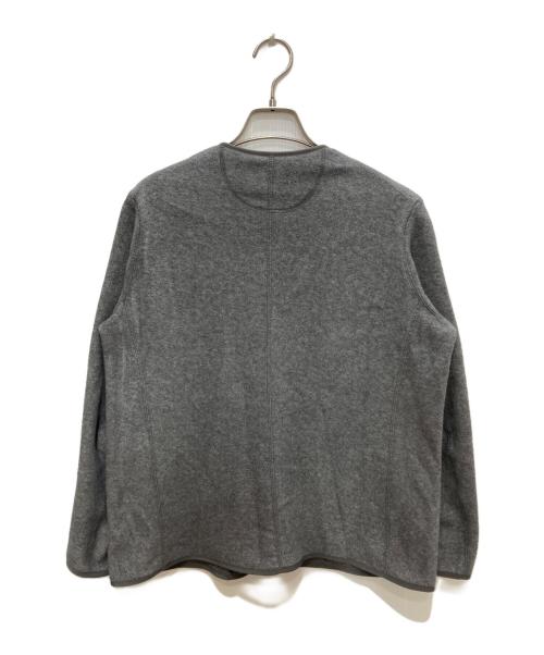 DANTON（ダントン）DANTON (ダントン) ノーカラーフリースカーディガン グレー サイズ:36の古着・服飾アイテム