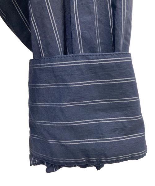 journal standard L'essage（ジャーナルスタンダード レサージュ）journal standard L'essage (ジャーナルスタンダード レサージュ) ローグストライプ/デシンマキシティアードワンピース ネイビー サイズ:表記無の古着・服飾アイテム