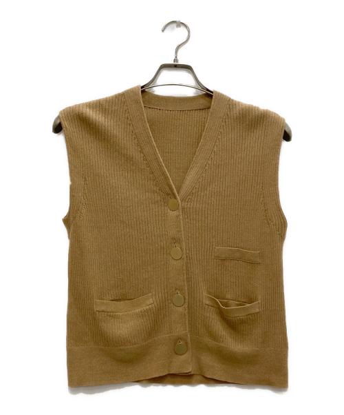 Spick and Span（スピック＆スパン）Spick and Span (スピックアンドスパン) 麻コットンリブベスト ベージュ サイズ:Ｆの古着・服飾アイテム