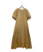 JOURNAL STANDARDジャーナルスタンダード）の古着「リネンパフスリーブマキシワンピース」｜ブラウン