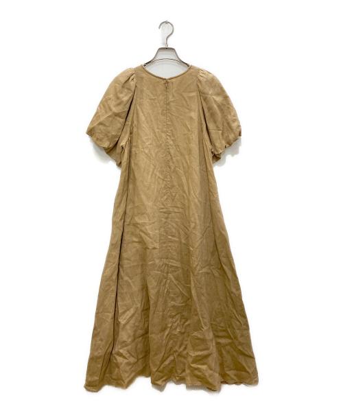 JOURNAL STANDARD（ジャーナルスタンダード）JOURNAL STANDARD (ジャーナルスタンダード) リネンパフスリーブマキシワンピース ブラウン サイズ:36の古着・服飾アイテム