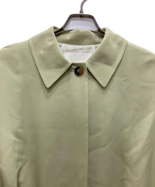 BALLSEY（ボールジィ）BALLSEY (ボールジィ) ニフティーダブルクロス ステンカラーコート グリーン サイズ:36の古着・服飾アイテム