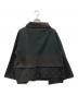 慈雨 (ジウ) ストライプ変形ジャケット ブラック×ブラウン サイズ:40 未使用品：7000円