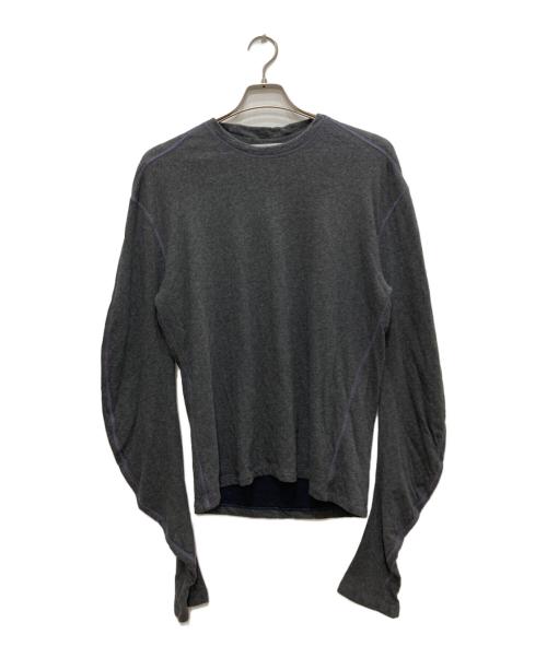 AFFXWRKS（アフィックスワークス）AFFXWRKS (アフィックスワークス) 袖ロゴロングスリーブカットソー グレー サイズ:Ｓの古着・服飾アイテム