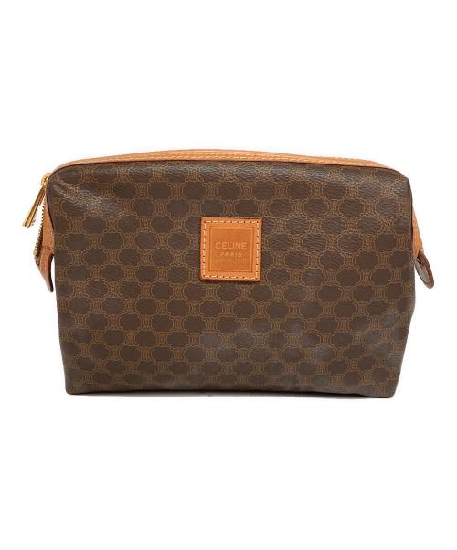 CELINE（セリーヌ）CELINE (セリーヌ) マカダム柄ポーチ ブラウンの古着・服飾アイテム