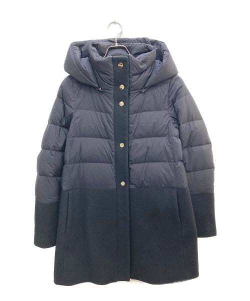 HERNO（ヘルノ）HERNO (ヘルノ) Wool x down hooded down coat/ウール×ダウン フーデットダウンコート ブラック サイズ:38の古着・服飾アイテム