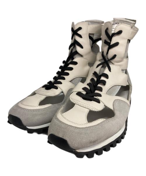 COMME des GARCONS HOMME PLUS（コムデギャルソンオムプリュス）COMME des GARCONS HOMME PLUS (コムデギャルソンオムプリュス) SPALWART (スパルウォート) MARATHON HIGH/マラソン ハイ グレー×ホワイト サイズ:42の古着・服飾アイテム