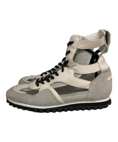 COMME des GARCONS HOMME PLUS（コムデギャルソンオムプリュス）COMME des GARCONS HOMME PLUS (コムデギャルソンオムプリュス) SPALWART (スパルウォート) MARATHON HIGH/マラソン ハイ グレー×ホワイト サイズ:42の古着・服飾アイテム