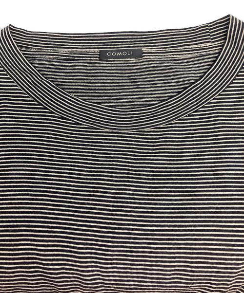 COMOLI（コモリ）COMOLI (コモリ) サマーウール長袖クルー ブラック×ブラウン サイズ:3の古着・服飾アイテム