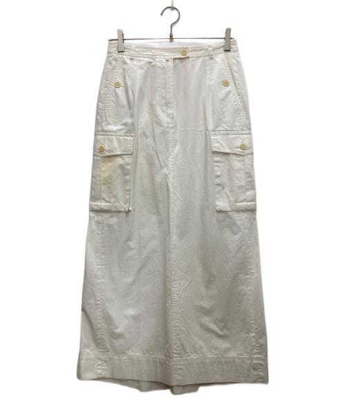 DRIES VAN NOTEN（ドリスヴァンノッテン）DRIES VAN NOTEN (ドリスヴァンノッテン) コットンロングスカート ホワイト サイズ:38の古着・服飾アイテム