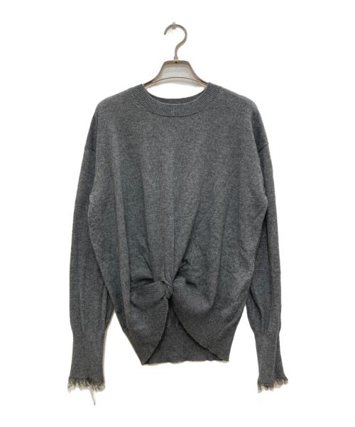 ESTNATION（エストネーション）ESTNATION (エストネーション) カシミヤ混ツイストプルオーバーニット グレー サイズ:Fの古着・服飾アイテム