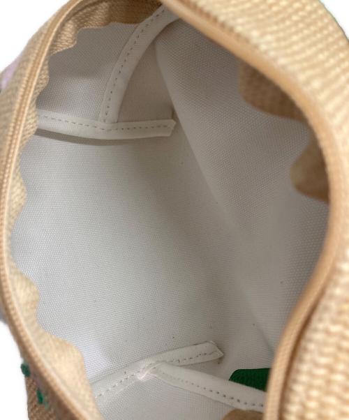 LONGCHAMP（ロンシャン）LONGCHAMP (ロンシャン) パニエ プリアージュ クロスボディバッグ ベージュ×グリーンの古着・服飾アイテム