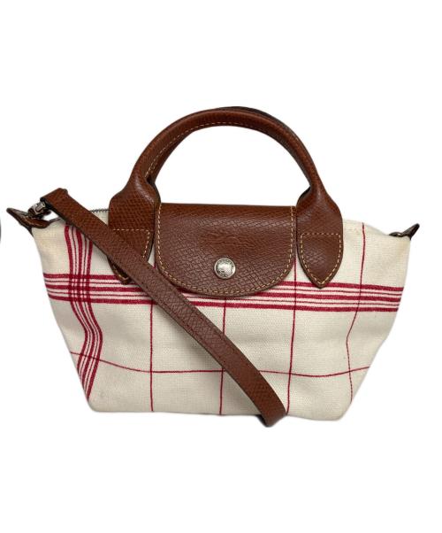 LONGCHAMP（ロンシャン）LONGCHAMP (ロンシャン) ル・プリアージュ トーションXS ホワイトの古着・服飾アイテム