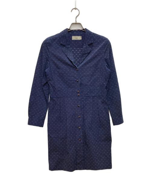 maison kitsune（メゾンキツネ）maison kitsune (メゾンキツネ) シャツワンピース ネイビー サイズ:38の古着・服飾アイテム