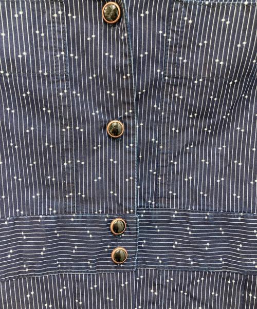 maison kitsune（メゾンキツネ）maison kitsune (メゾンキツネ) シャツワンピース ネイビー サイズ:38の古着・服飾アイテム