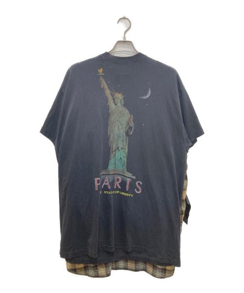 BALENCIAGA（バレンシアガ）BALENCIAGA (バレンシアガ) L/S Layered Shirt/ロングスリーブ レイヤード シャツ カーキ サイズ:1の古着・服飾アイテム