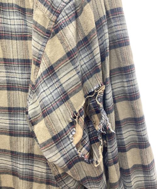 BALENCIAGA（バレンシアガ）BALENCIAGA (バレンシアガ) L/S Layered Shirt/ロングスリーブ レイヤード シャツ カーキ サイズ:1の古着・服飾アイテム