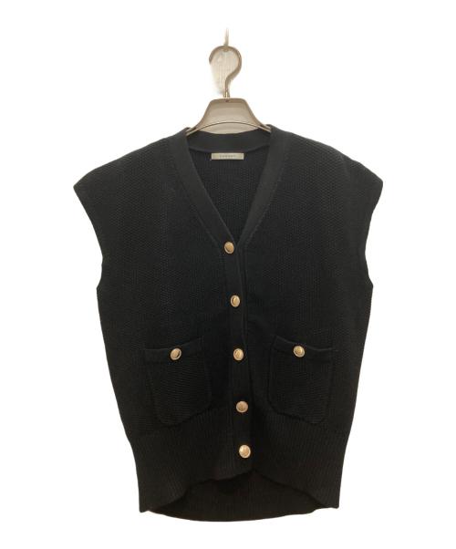 CADUNE（カデュネ）CADUNE (カデュネ) 金釦ニットベスト ブラック サイズ:38の古着・服飾アイテム