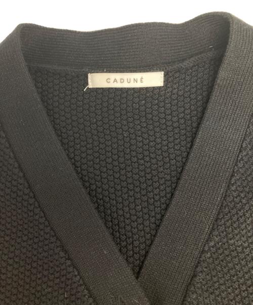 CADUNE（カデュネ）CADUNE (カデュネ) 金釦ニットベスト ブラック サイズ:38の古着・服飾アイテム