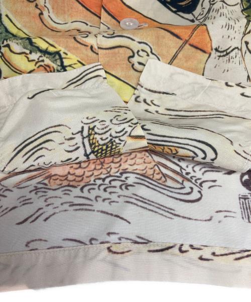 Sun Surf（サンサーフ）Sun Surf (サンサーフ) 北斎 (ホクサイ) 北斎『宝船の七福神』アロハシャツ ベージュ サイズ:XLの古着・服飾アイテム