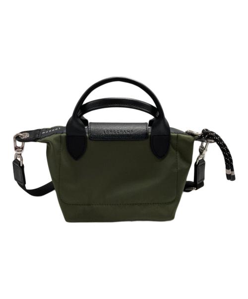 LONGCHAMP（ロンシャン）LONGCHAMP (ロンシャン) ル プリアージュ エナジー XS ハンドバッグ グリーン×ブラックの古着・服飾アイテム