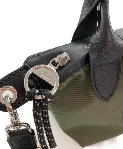 LONGCHAMP（ロンシャン）LONGCHAMP (ロンシャン) ル プリアージュ エナジー XS ハンドバッグ グリーン×ブラックの古着・服飾アイテム