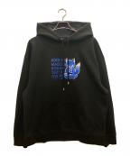ADER errorアーダーエラー）の古着「Meditation fox hoodie/メディテーション フォックス フーディー」｜ブラック