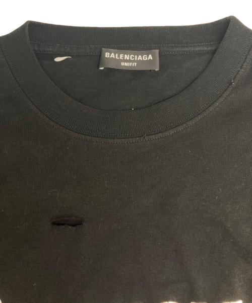 BALENCIAGA（バレンシアガ）BALENCIAGA (バレンシアガ) Destroyed Flatground Tee/デストロイド フラットグランド ティー ブラック サイズ:Sの古着・服飾アイテム