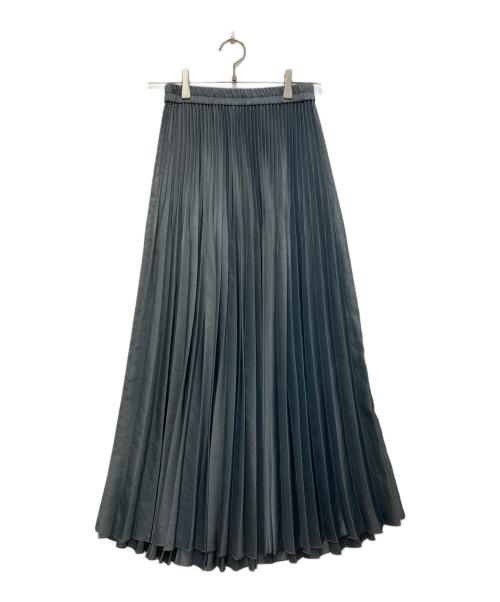 PUBLIC TOKYO（パブリックトウキョウ）PUBLIC TOKYO (パブリックトウキョウ) シャンブレータフタプリーツ マキシスカート ブルー サイズ:FREEの古着・服飾アイテム