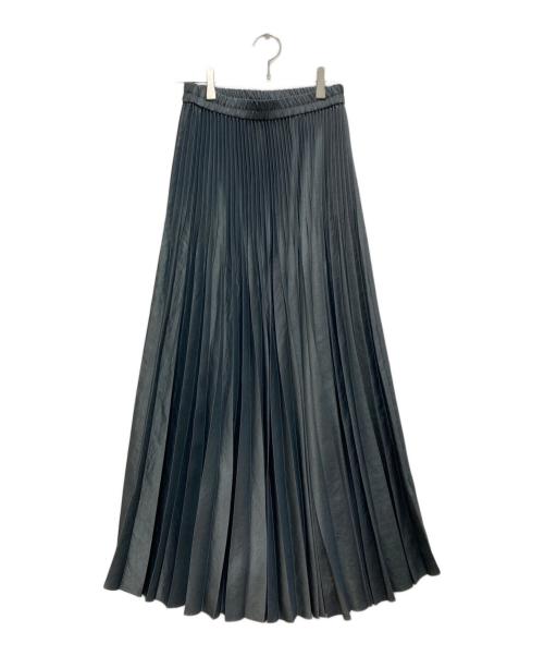 PUBLIC TOKYO（パブリックトウキョウ）PUBLIC TOKYO (パブリックトウキョウ) シャンブレータフタプリーツ マキシスカート ブルー サイズ:FREEの古着・服飾アイテム