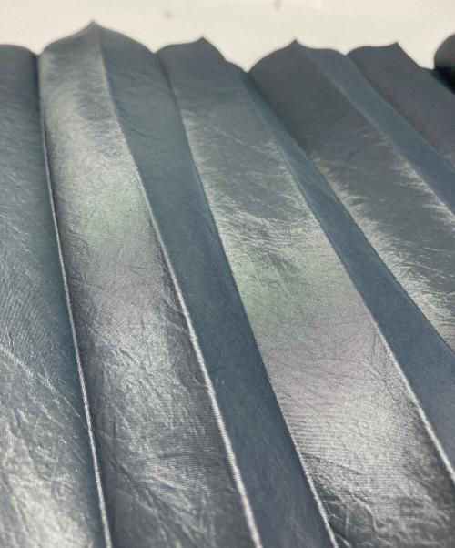 PUBLIC TOKYO（パブリックトウキョウ）PUBLIC TOKYO (パブリックトウキョウ) シャンブレータフタプリーツ マキシスカート ブルー サイズ:FREEの古着・服飾アイテム