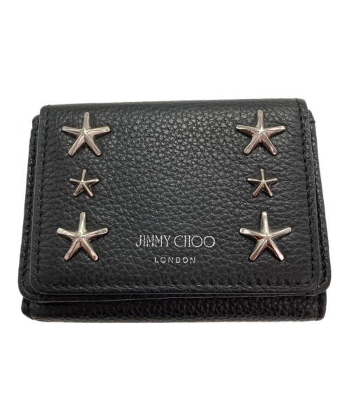 JIMMY CHOO（ジミーチュウ）JIMMY CHOO (ジミーチュウ) スタッズコンパクトウォレット/NEMO UUF ブラックの古着・服飾アイテム