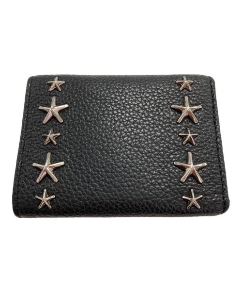 JIMMY CHOO（ジミーチュウ）JIMMY CHOO (ジミーチュウ) スタッズコンパクトウォレット/NEMO UUF ブラックの古着・服飾アイテム