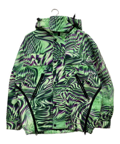 DIESEL（ディーゼル）DIESEL (ディーゼル) 総柄ジャケット グリーン サイズ:Ｍの古着・服飾アイテム