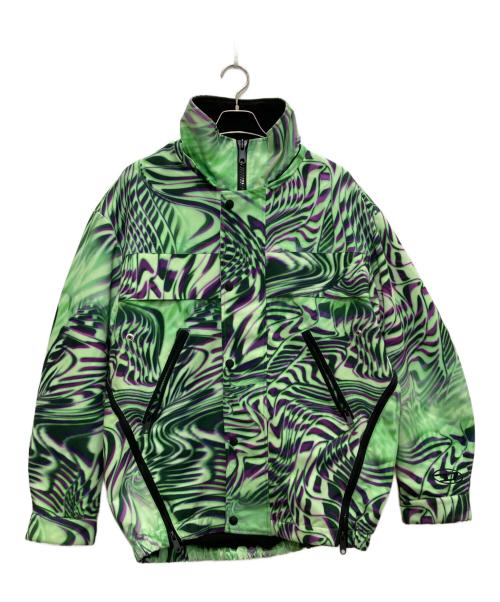 DIESEL（ディーゼル）DIESEL (ディーゼル) 総柄ジャケット グリーン サイズ:Ｍの古着・服飾アイテム
