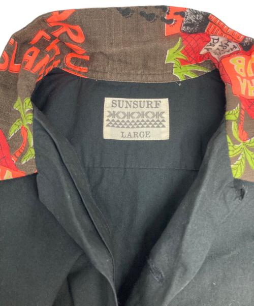 Sun Surf（サンサーフ）Sun Surf (サンサーフ) ダイナーシャツ ブラック サイズ:LARGEの古着・服飾アイテム