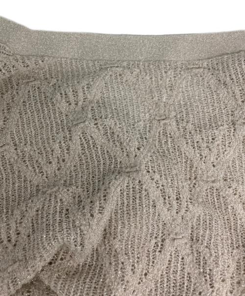 Snidel（スナイデル）Snidel (スナイデル) リボンビジューシアーカーディガン グレー サイズ:FREEの古着・服飾アイテム