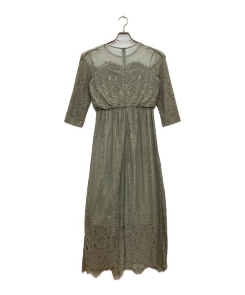 troisiemechaco（トロワズィエムチャコ）troisiemechaco (トロワズィエムチャコ) 半袖ワンピース グリーン サイズ:38の古着・服飾アイテム