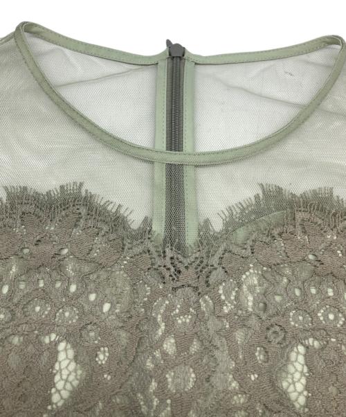 troisiemechaco（トロワズィエムチャコ）troisiemechaco (トロワズィエムチャコ) 半袖ワンピース グリーン サイズ:38の古着・服飾アイテム