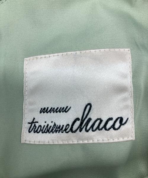 troisiemechaco（トロワズィエムチャコ）troisiemechaco (トロワズィエムチャコ) 半袖ワンピース グリーン サイズ:38の古着・服飾アイテム