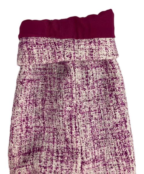 Salvatore Ferragamo（サルヴァトーレ フェラガモ）Salvatore Ferragamo (サルヴァトーレ フェラガモ) ツイードセットアップ ピンク×ホワイト サイズ:40の古着・服飾アイテム