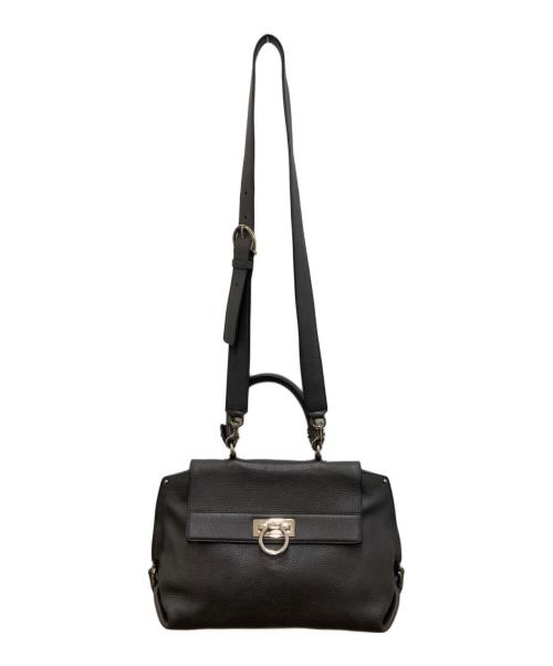 Salvatore Ferragamo（サルヴァトーレ フェラガモ）Salvatore Ferragamo (サルヴァトーレ フェラガモ) ソフィア2WAYバッグ グレーの古着・服飾アイテム