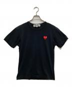PLAY COMME des GARCONSプレイコムデギャルソン）の古着「ハートワッペンTシャツ」｜ブラック