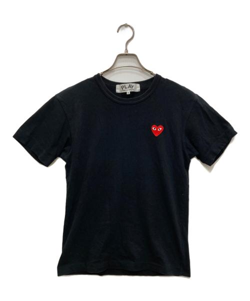 PLAY COMME des GARCONS（プレイコムデギャルソン）PLAY COMME des GARCONS (プレイ コムデギャルソン) ハートワッペンTシャツ ブラック サイズ:Ｍの古着・服飾アイテム